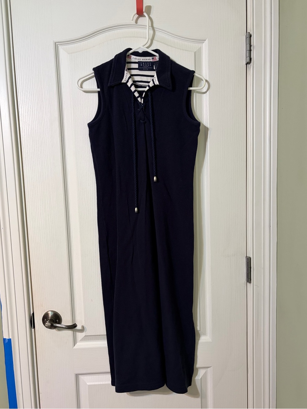Liz Claiborne Navy Sleeveless Maxi Polo Dress